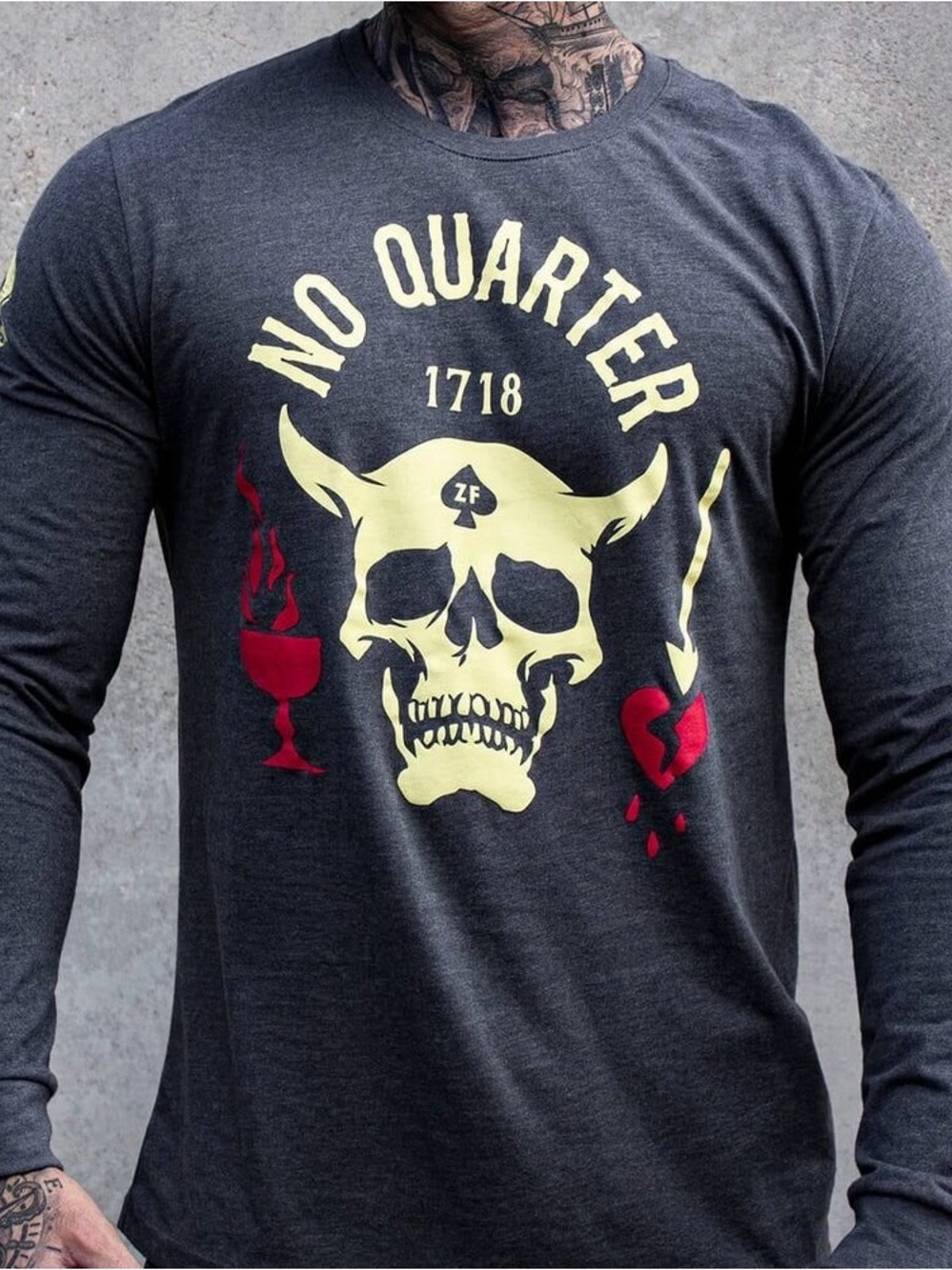 Zero Foxtrot No Quarter Men's Long Sleeve Graphic Shirt